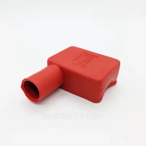 Capot caoutchouc rouge col fût à gauche