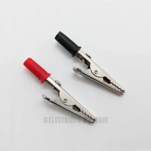 Pinces croco Rouge/Noir en 55mm