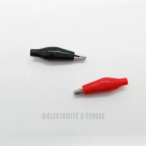Pinces croco Rouge/noir en 50mm isolées