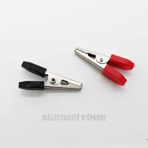 Pinces croco Rouge/Noir en 35mm