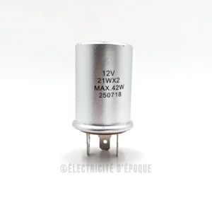 Centrale clignotante 12V. 2 clignotants de 21W. 42W max sans témoin