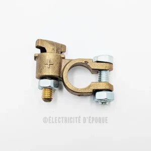 Collier de serrage à ailette avec tige en laiton, positif