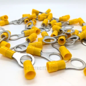 Cosse isolée à oeil jaune 10mm