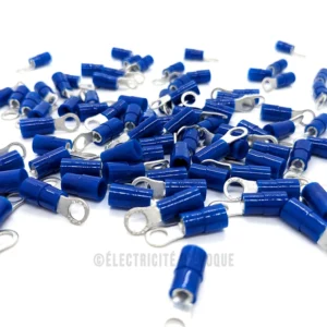 Cosse isolée bleu à oeil 4mm
