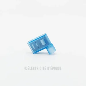 Cosse isolée bleu drapeau 6,3mm