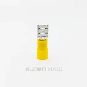 Cosse isolée femelle jaune 6,3mm