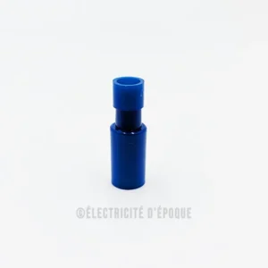 Cosse isolée ronde bleu mâle 4mm