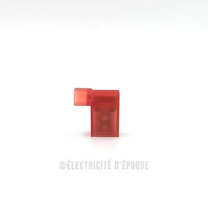 Cosse isolée rouge drapeau 6,3mm