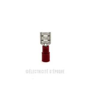 Cosse isolée rouge femelle 6,3mm