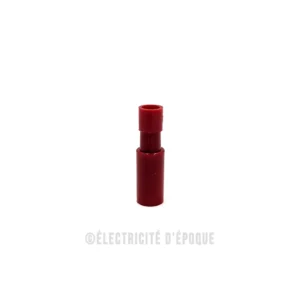 Cosse isolée rouge ronde femelle 4mm