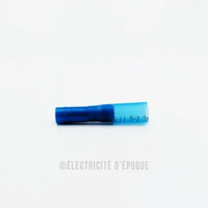 Cosse isolée thermorétractable ronde femelle bleu 4mm