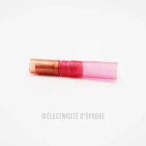 Cosse isolée thermorétractable ronde femelle rouge 4mm