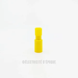 Cosse tout isolée ronde mâle jaune 5mm