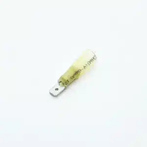 cosse isolée thermorétractable plate mâle jaune 6,3mm