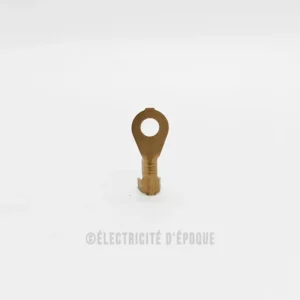 Cosse à oeil 4mm laiton 8,5 Largeur