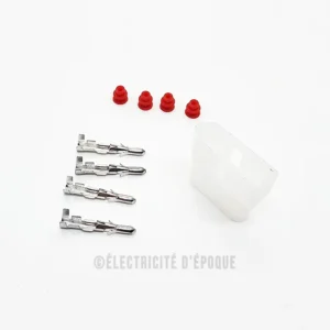 Connecteur din 4 voies femelle, type Molex, Motos